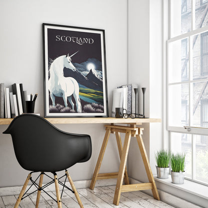 Scotland Unicorn Print | Mythical Creature | Scottish Highlands |  Scottish Gift | Birthday Present | Home Decor Artwork