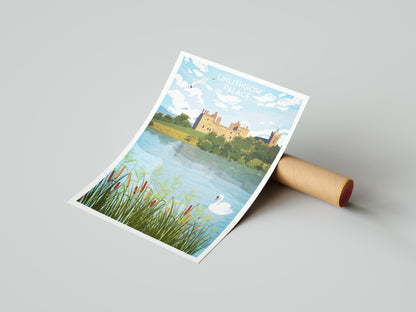 Linlithgow Palace Print | Travel Poster | Scotland Wall Art | (Wentworth Prison)