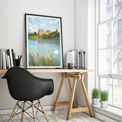 Linlithgow Palace Print | Travel Poster | Scotland Wall Art | (Wentworth Prison)