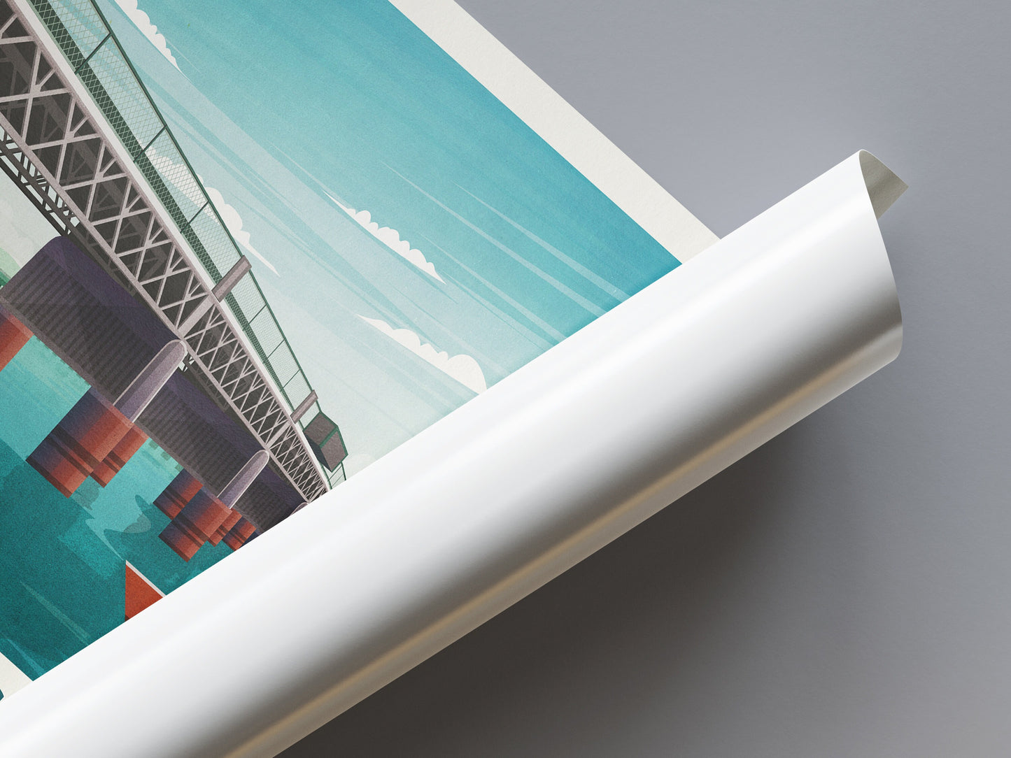 Tay Bridge Poster - Dundee Print featuring the Tay Rail Bridge