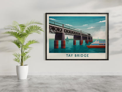 Tay Bridge Poster - Dundee Print featuring the Tay Rail Bridge