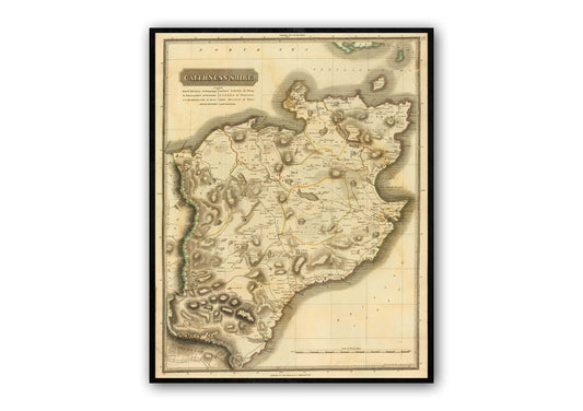 Caithness Map | Old Antique Map | 1832 | Old Map Wall Print| Poster Wall Art|Wall Art |Scottish Maps| Vintage Print