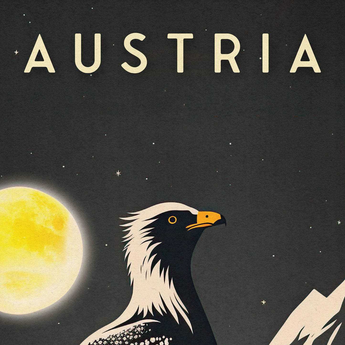 Austria Travel Poster Print | Golden Eagle | National Bird | Art Wall Decor| Travel Poster | Gift