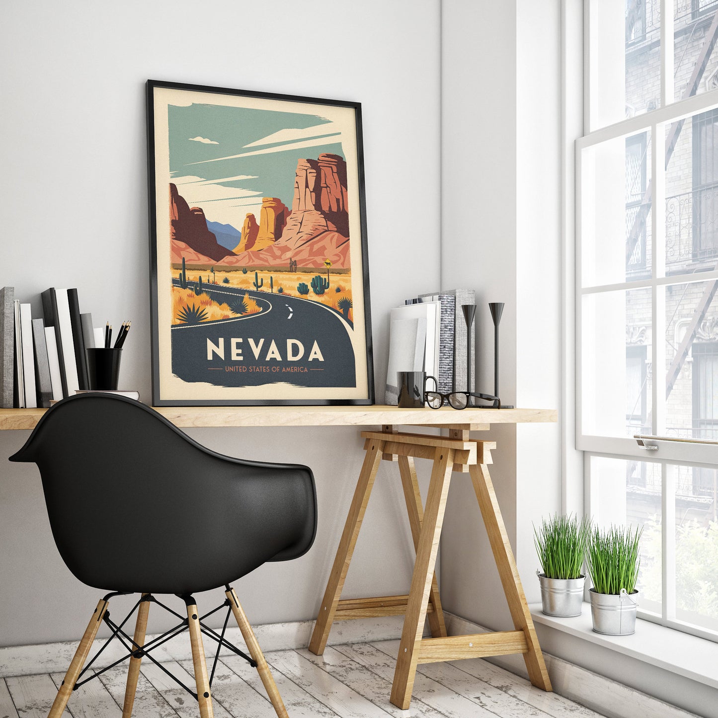 Nevada Travel Poster Print | Art Wall Decor| Kansas Wall Art | United States of America | Travel Poster | Gift