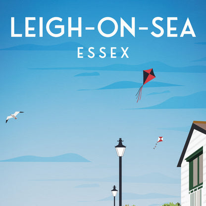 Leigh-on-Sea Print - Essex Travel Poster - Art print A3, A2, A1