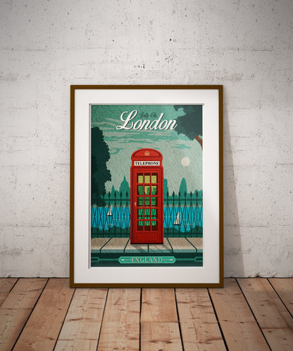 Jolly Ole London Vintage Travel Poster, England Travel Poster, Vintage Travel Poster,  England, english Art, english Gifts, London