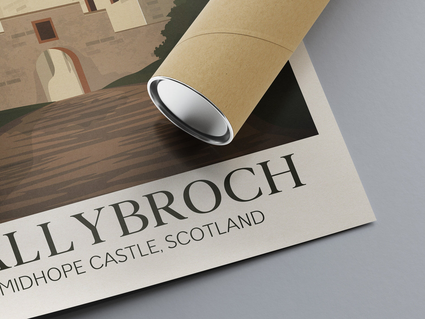 Midhope Castle AKA 'Lallybroch' | Broch Tuarach | Travel Poster | Midhope Castle | Scottish Clan Fraser Castle art  | Abercorn | Outlander