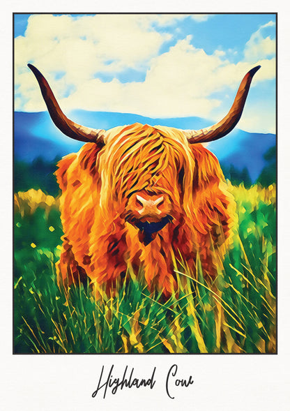 Highland Cow Print - Highland Coo - Hairy Coo - Scottish Poster - Scotland Wall Art - Scottish Gift