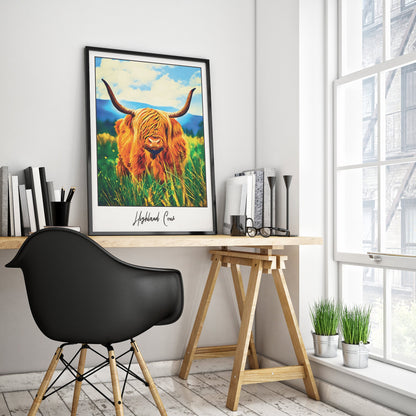 Highland Cow Print - Highland Coo - Hairy Coo - Scottish Poster - Scotland Wall Art - Scottish Gift