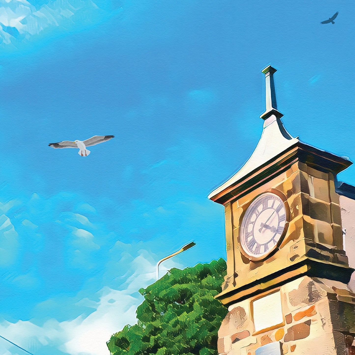 Aberdour Print - Train Station - Fife Coastal Path - Red Telephone Box - Scotland Wall Art