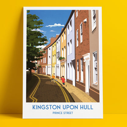 Kingston Upon Hull Print - Prince Street - East Riding Of Yorkshire - English Travel Poster