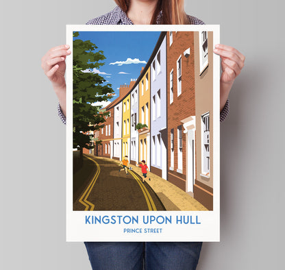 Kingston Upon Hull Print - Prince Street - East Riding Of Yorkshire - English Travel Poster