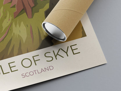 Isle of Skye Travel Poster, Old Man of Storr,  Scotland Travel Poster, Scottish Art, Scottish Gifts