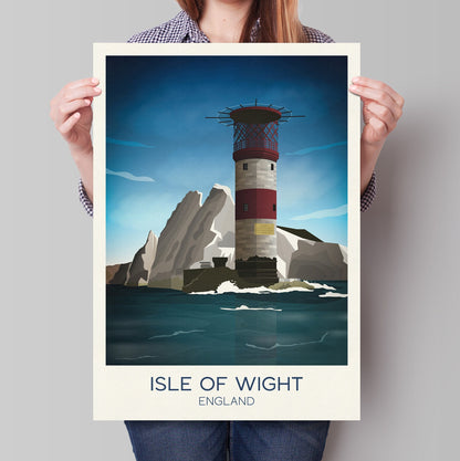 Isle of Wight Travel Poster, The Needles, Minimalist Wall Art,  , Wall Art Prints