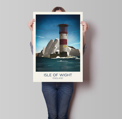 Isle of Wight Travel Poster, The Needles, Minimalist Wall Art,  , Wall Art Prints