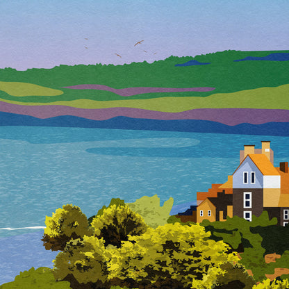 Robin Hood's Bay Travel Poster | UK Travel Poster | English Countryside | Wall Art | Home Decor Artwork | Wedding gift | Birthday Present