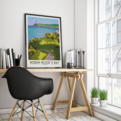 Robin Hood's Bay Travel Poster | UK Travel Poster | English Countryside | Wall Art | Home Decor Artwork | Wedding gift | Birthday Present