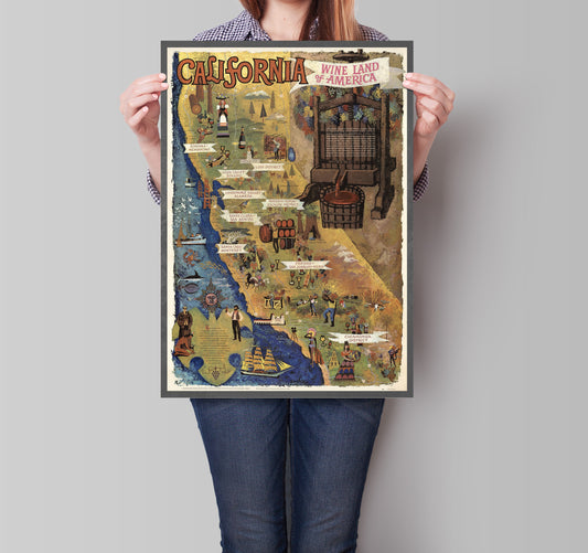 California Wine Poster