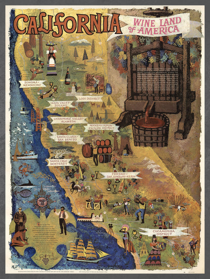 California Wine Poster