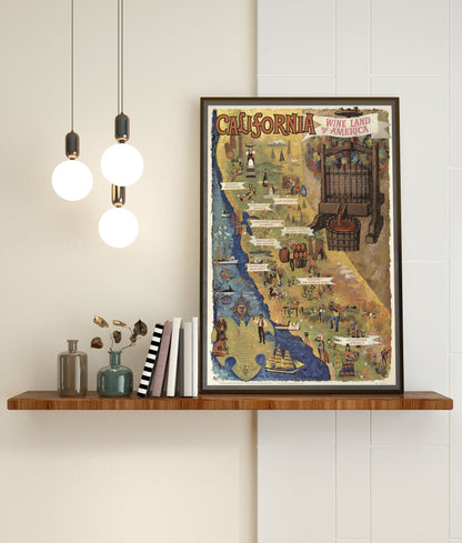 California Wine Poster