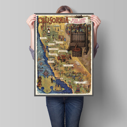 California Wine Poster