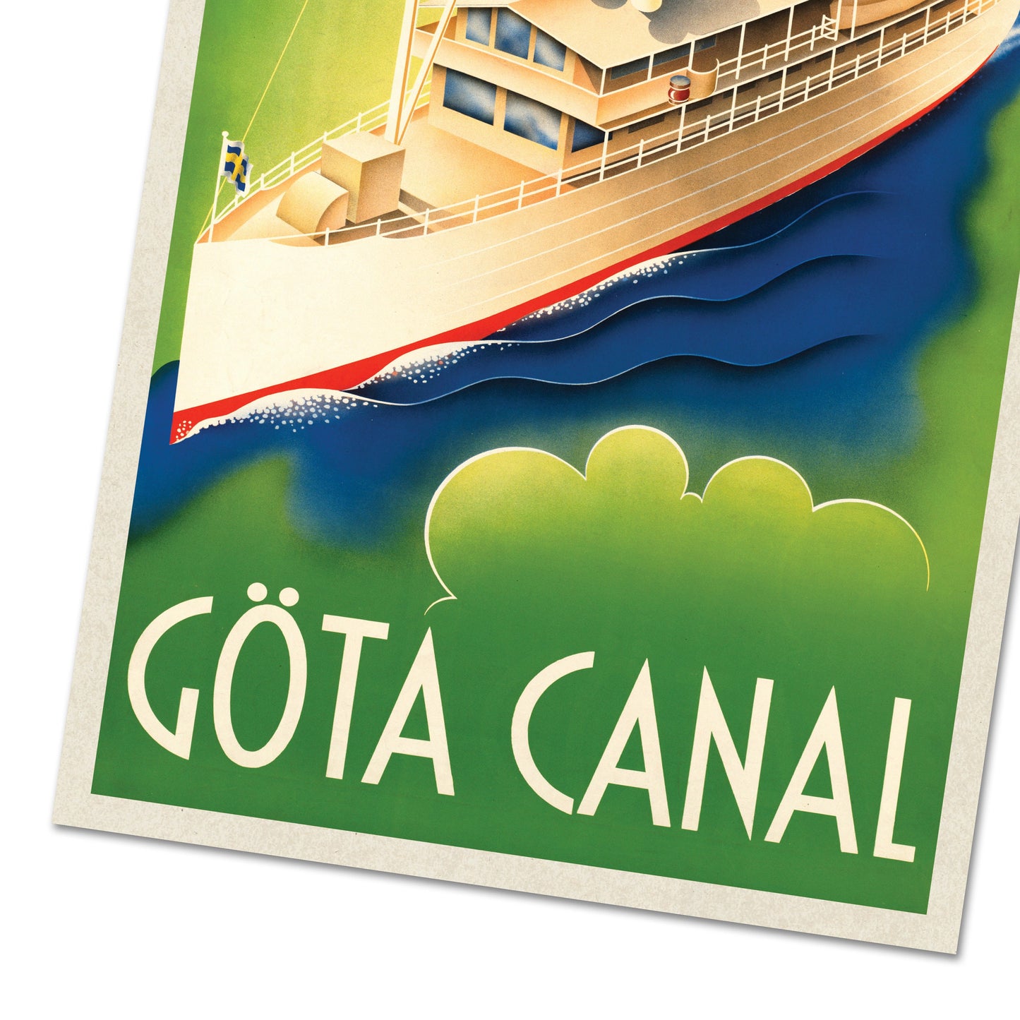 Göta Canal Travel Poster - Sweden's scenic waterway - Retro Sweden Print - Travel Wall Art - Wall Art - Housewarming Gift - Large Wall Art