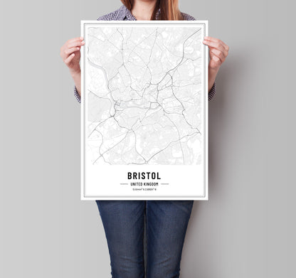 Bristol map / Bristol Map Art Print / Bristol print / Bristol art / Bristol gift Vintage / Retro / Minimal / Gift For Him / Gift for Her