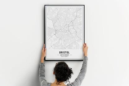 Bristol map / Bristol Map Art Print / Bristol print / Bristol art / Bristol gift Vintage / Retro / Minimal / Gift For Him / Gift for Her